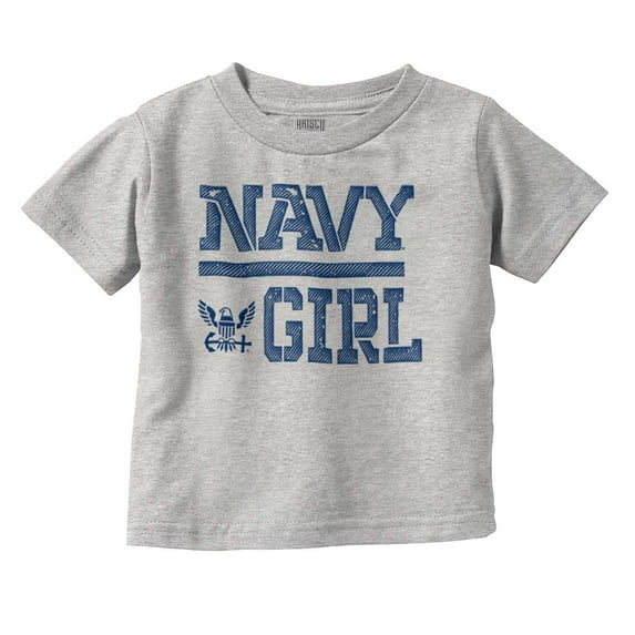 US Navy Girl Military Anchor Logo Youth T Shirt Tee Girls Infant Toddler Brisco Brands 12M