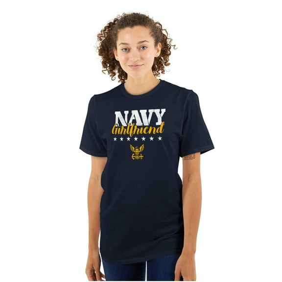 US Navy Girlfriend Anchor Logo Women's Graphic T Shirt Tees Brisco Brands S