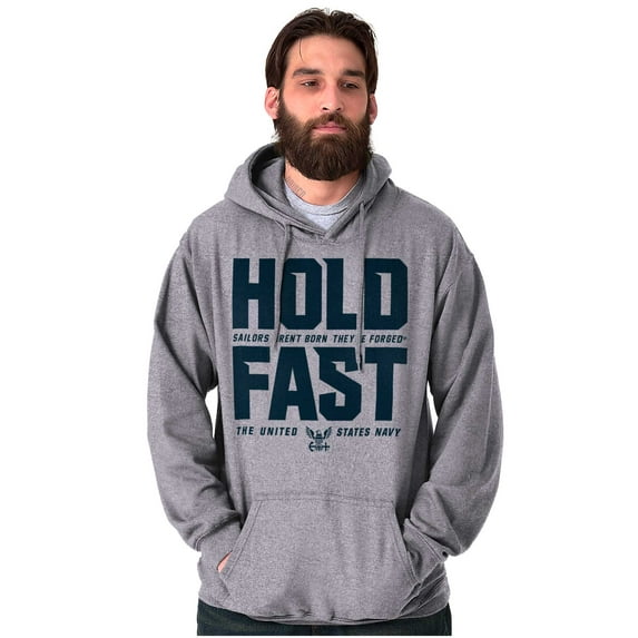 US Navy Hold Fast Sailors Are Forged Unisex Plus Size Hoodie Brisco Brands 2X