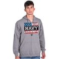 thumbnail image 1 of US Navy Honor Courage American Flag Unisex Plus Size Zip Hoodie Brisco Brands 2X, 1 of 5
