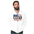 thumbnail image 1 of US Navy Honor Courage American Flag Unisex Plus Size Zip Hoodie Brisco Brands 5X, 1 of 5