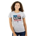 thumbnail image 1 of US Navy Honor Courage American Flag Women's T Shirt Ladies Tee Brisco Brands L, 1 of 5