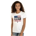 thumbnail image 1 of US Navy Honor Courage American Flag Women's T Shirt Ladies Tee Brisco Brands X, 1 of 5