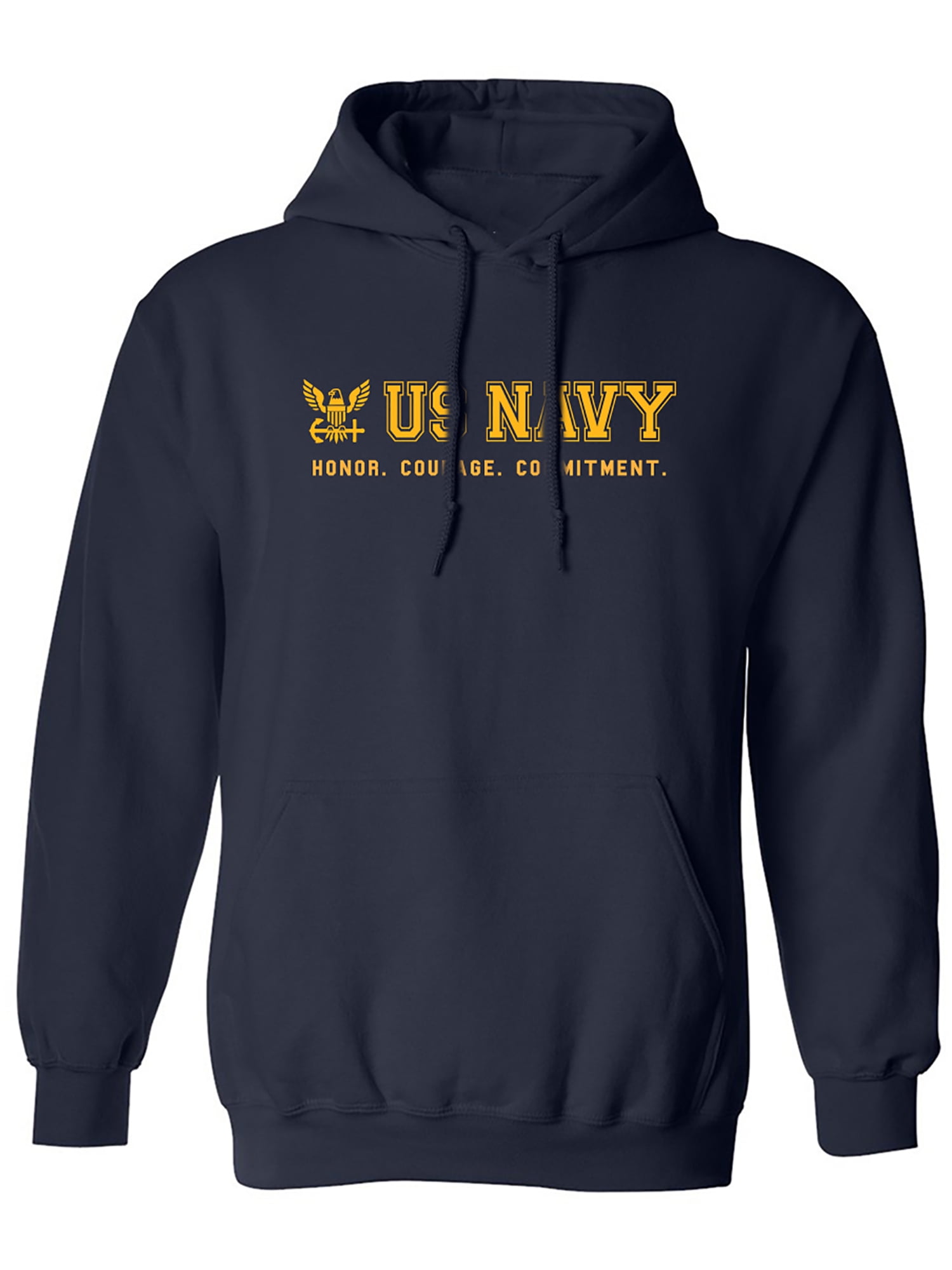 US Navy Honor Courage Commitment Adult Hooded Sweatshirt