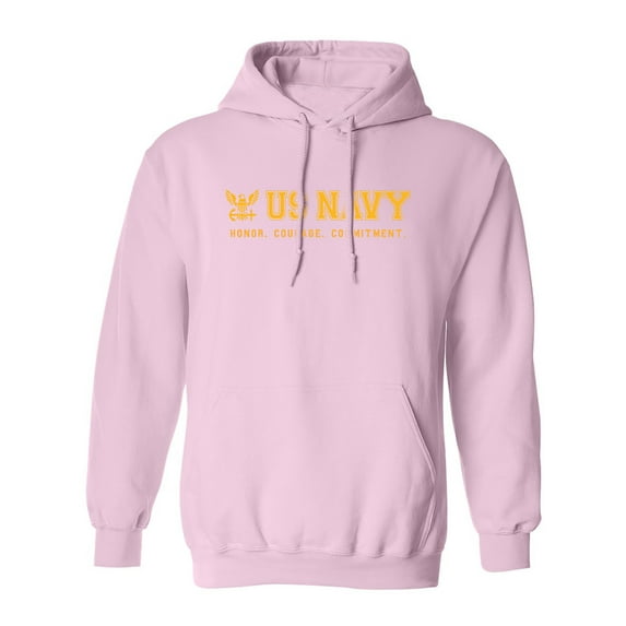 US Navy Honor Courage Commitment Adult Hooded Sweatshirt
