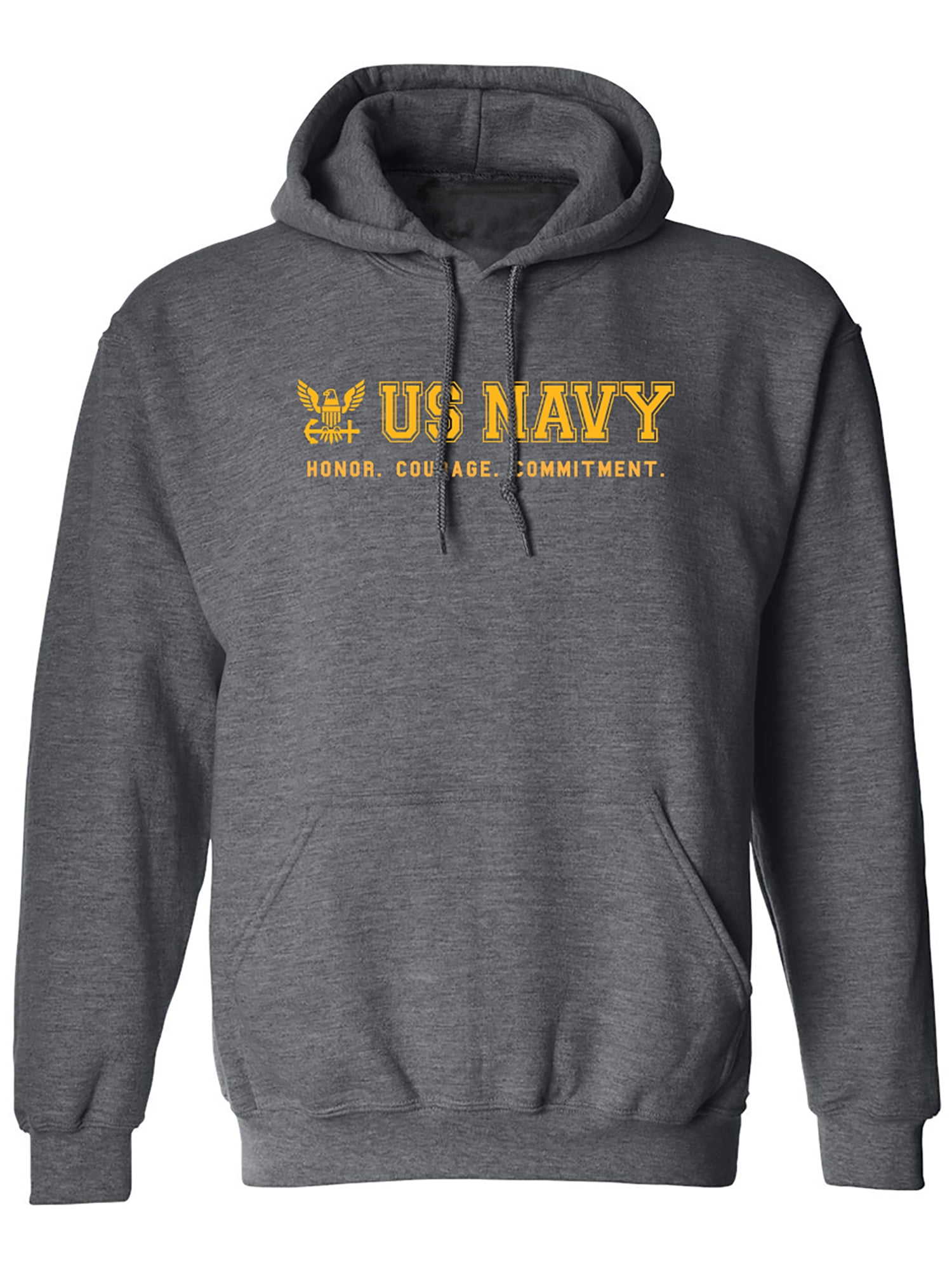 US Navy Honor Courage Commitment Adult Hooded Sweatshirt