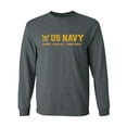 thumbnail image 1 of US Navy Honor Courage Commitment Adult Long Sleeve T-shirt, 1 of 3
