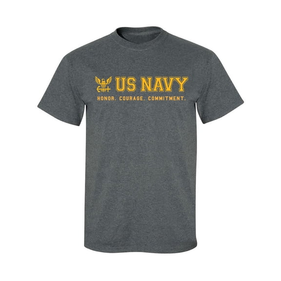 US Navy Honor Courage Commitment Adult Short Sleeve T-shirt