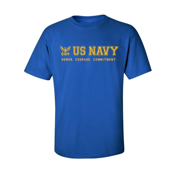 US Navy Honor Courage Commitment Adult Short Sleeve T-shirt
