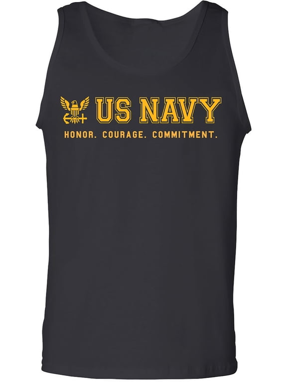 US Navy Honor Courage Commitment Adult Tank Top