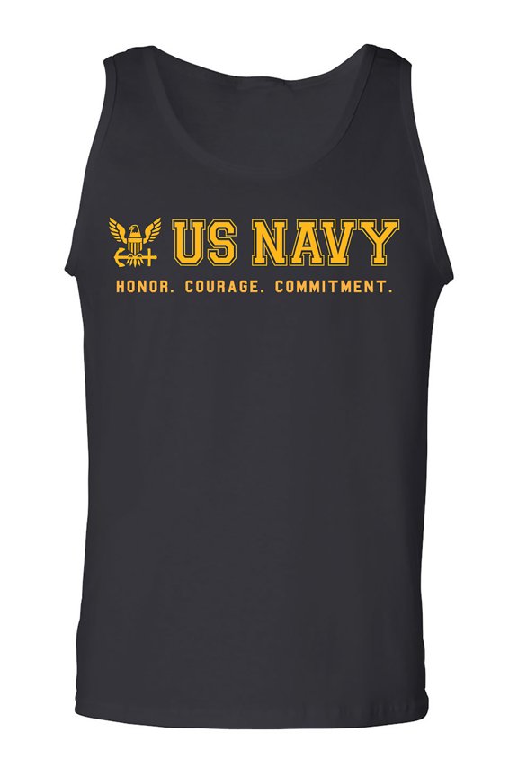 US Navy Honor Courage Commitment Adult Tank Top