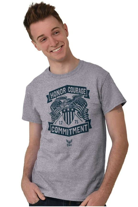 US Navy Honor Courage Commitment Men's Graphic T Shirt Tees Brisco Brands S