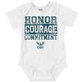 thumbnail image 1 of US Navy Honor Courage Commitment Romper Boys or Girls Infant Baby Brisco Brands NB, 1 of 6