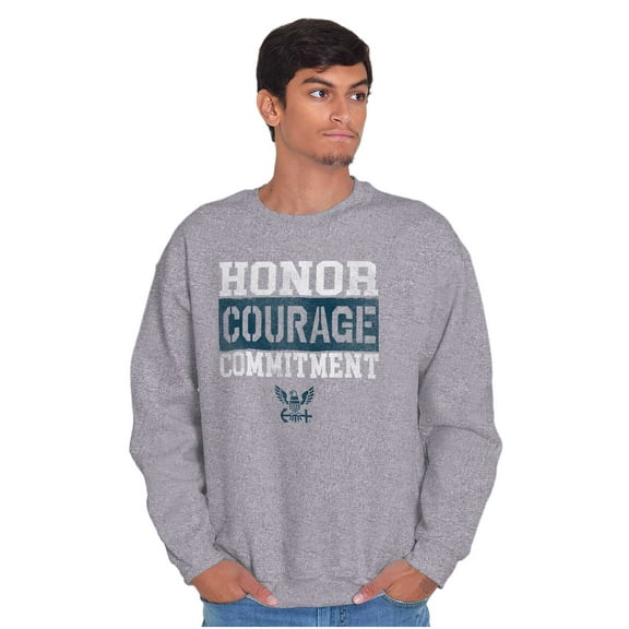 US Navy Honor Courage Commitment Unisex Plus Size Sweatshirt Brisco Brands 2X