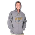 thumbnail image 1 of US Navy Logo Anchors Aweigh Est 1775 Unisex Plus Size Zip Hoodie Brisco Brands 5X, 1 of 5