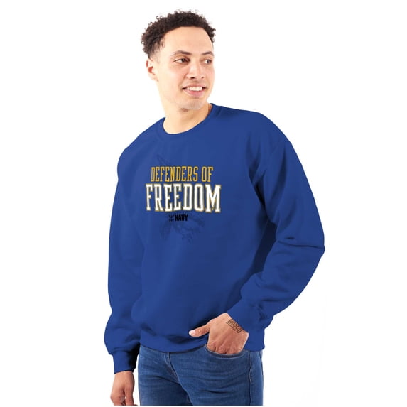 US Navy Logo Defenders of Freedom Unisex Plus Size Sweatshirt Brisco Brands 2X