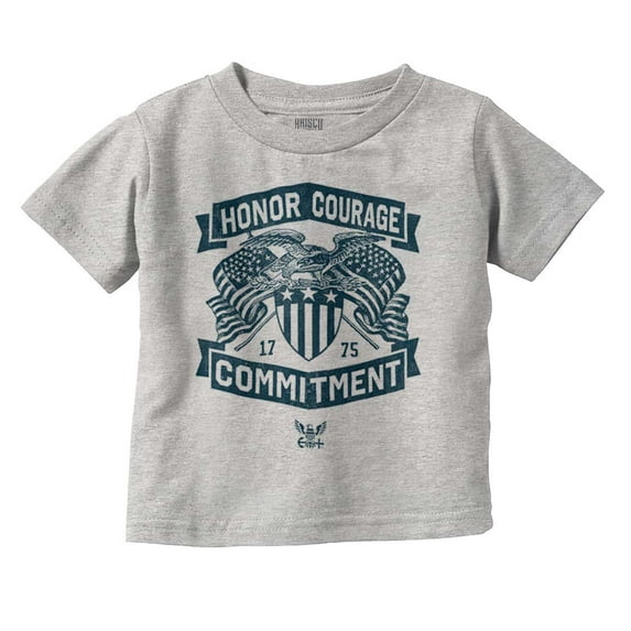 US Navy Logo Honor Courage Commitment Toddler Boy Girl T Shirt Infant Toddler Brisco Brands 12M