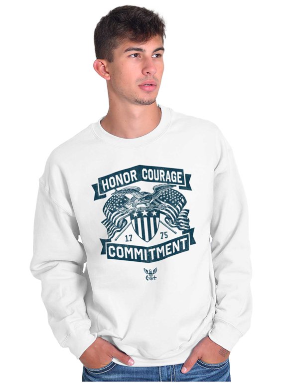 US Navy Logo Honor Courage Commitment Unisex Plus Size Sweatshirt Brisco Brands 2X