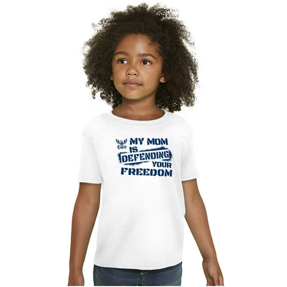 US Navy Logo Mom Defending Freedom Crewneck T Shirts Boy Girl Teen Brisco Brands X