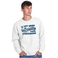thumbnail image 1 of US Navy Logo Mom Defending Freedom Unisex Plus Fleece Graphic Sweatshirt Brisco Brands 5X, 1 of 4