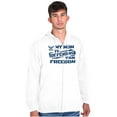 thumbnail image 1 of US Navy Logo Mom Defending Freedom Unisex Plus Size Zip Hoodie Brisco Brands 2X, 1 of 5