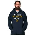 thumbnail image 1 of US Navy Logo My Dad Hero Sailor Unisex Plus Size Hoodie Brisco Brands 2X, 1 of 5