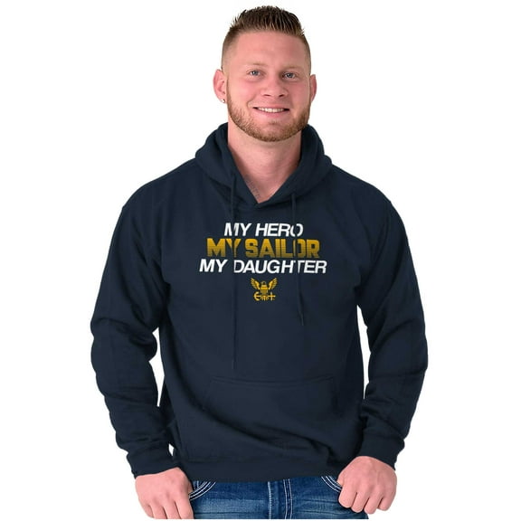 US Navy Logo My Daughter Hero Sailor Hoodie Sweatshirt Women Men Brisco Brands S
