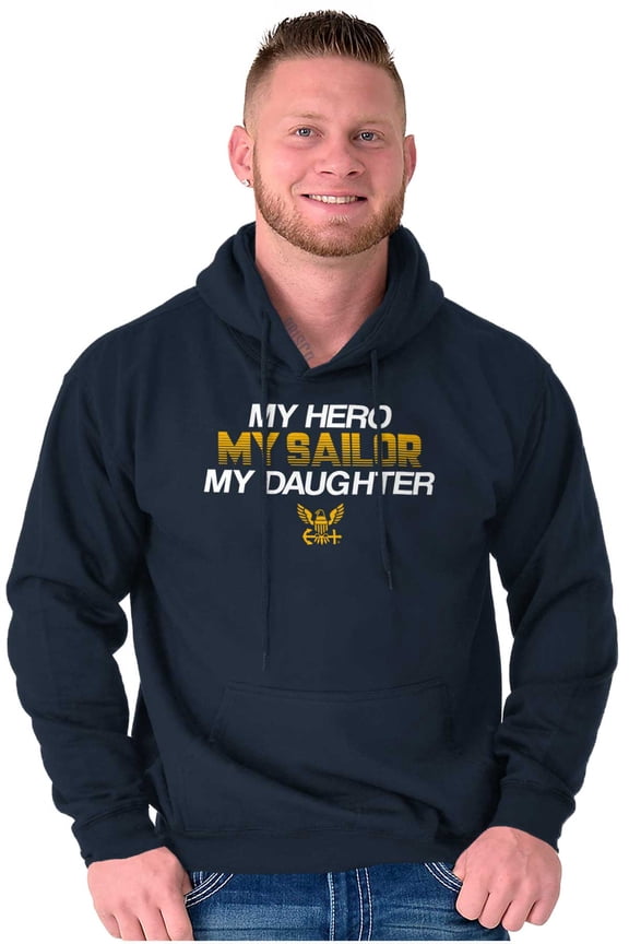 US Navy Logo My Daughter Hero Sailor Unisex Plus Size Hoodie Brisco Brands 4X