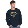 thumbnail image 1 of US Navy Logo My Mom Hero Sailor Unisex Plus Size Sweatshirt Brisco Brands 2X, 1 of 5