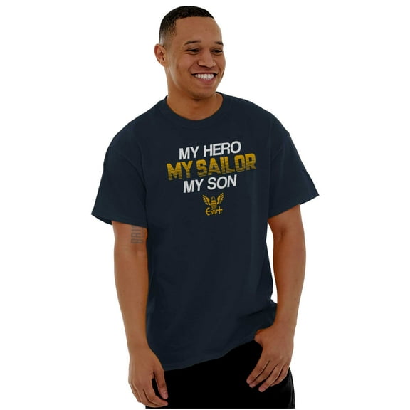 US Navy Logo My Son Hero Sailor Men's Graphic T Shirt Tees Brisco Brands S