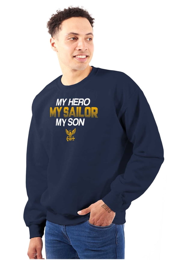 US Navy Logo My Son Hero Sailor Unisex Plus Size Sweatshirt Brisco Brands 2X