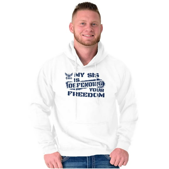 US Navy Logo Sister Defending Freedom Unisex Plus Fleece Graphic Hoodie Brisco Brands 3X
