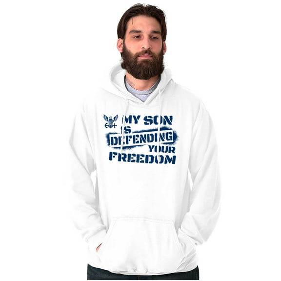 US Navy Logo Son Defending Freedom Unisex Plus Fleece Graphic Hoodie Brisco Brands 3X