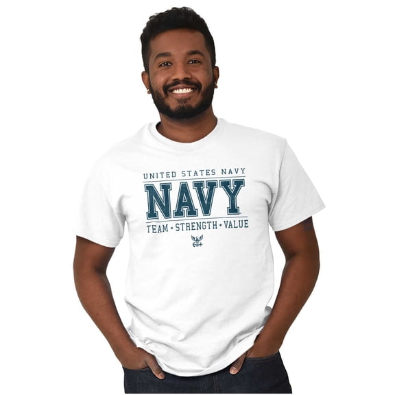 US Navy Logo Team Strength Value Men's Graphic T Shirt Tees Brisco Brands X