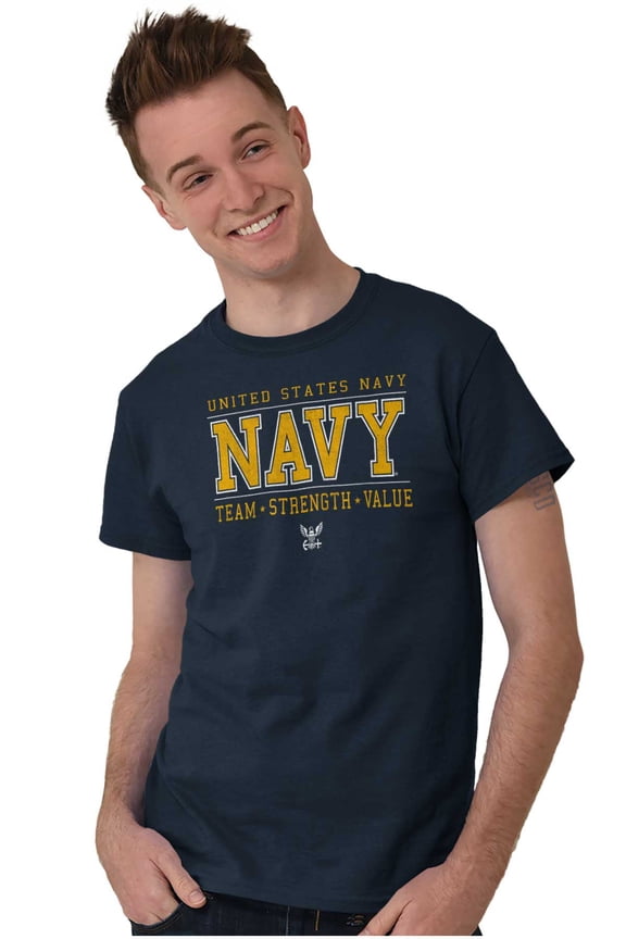 US Navy Logo Team Strength Value Unisex Plus Size Graphic Tee Brisco Brands 2X