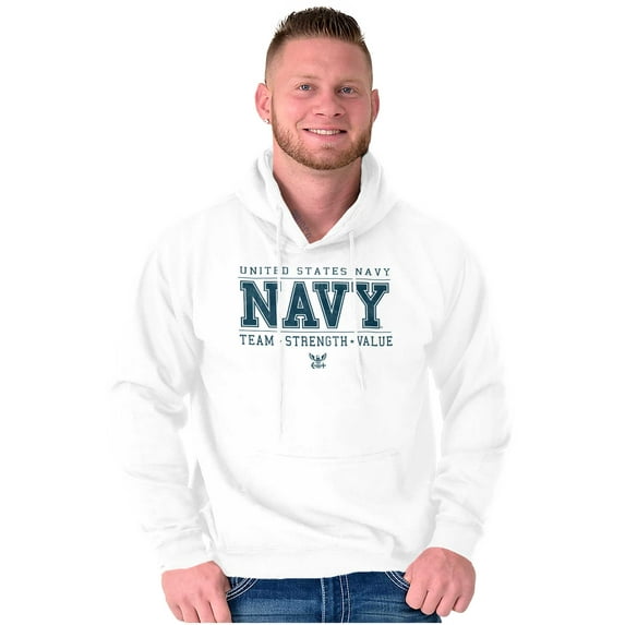 US Navy Logo Team Strength Value Unisex Plus Size Hoodie Brisco Brands 5X
