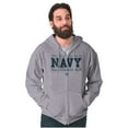 thumbnail image 1 of US Navy Logo Team Strength Value Unisex Plus Size Zip Hoodie Brisco Brands 5X, 1 of 5