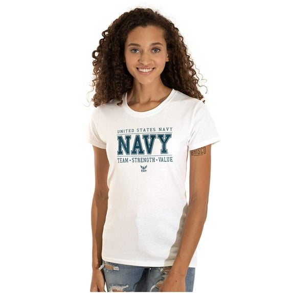 US Navy Logo Team Strength Value Women's Plus Size Shirt Brisco Brands 2X