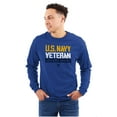 thumbnail image 1 of US Navy Logo Veteran Anchors Aweigh Plus Size Long Sleeve Graphic Tee Shirt Brisco Brands 3X, 1 of 5