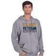 thumbnail image 1 of US Navy Logo Veteran Anchors Aweigh Unisex Plus Size Zip Hoodie Brisco Brands 3X, 1 of 5