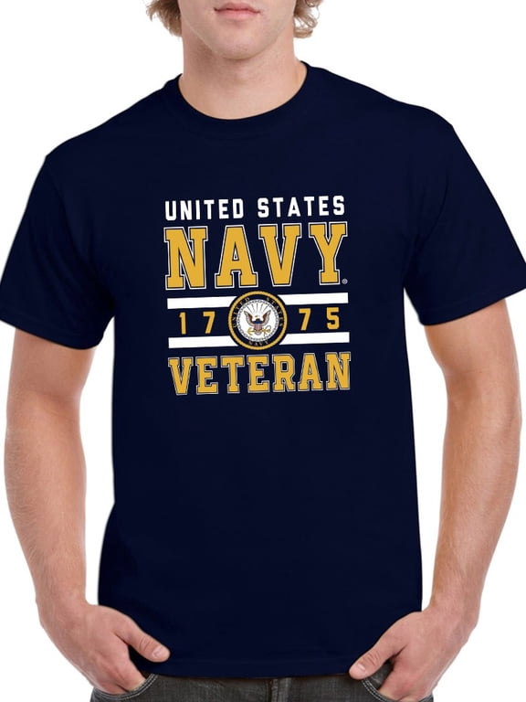 US Navy Mens Graphic Tee Navy - U.S. Navy Veteran 100% Cotton Regular Fit