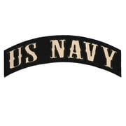 US Navy Military Top Rocker Patch 12" | Patriotic American Troops | Embroidered Iron On Large - by Nixon Thread Co.