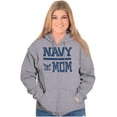 thumbnail image 1 of US Navy Mom Military Anchor Logo Women Plus Size Zipper Hoodie Brisco Brands 2X, 1 of 5