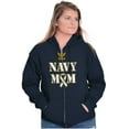 thumbnail image 1 of US Navy Mom Military Support Ribbon Women Plus Size Zipper Hoodie Brisco Brands 2X, 1 of 5