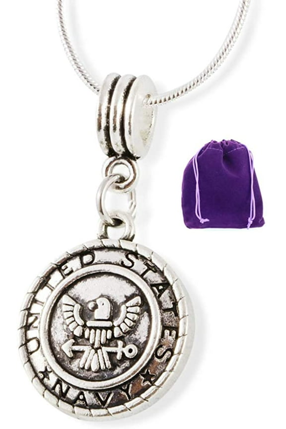 US Navy Necklace | Navy Pendant for Men and Women A Deployment Necklace or Navy Necklaces for Women as a Going Away Necklace or Navy Wife Necklace and US Navy Necklaces for Women and Navy Deployment