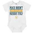 thumbnail image 1 of US Navy Peace Doesn’t Preserve Itself Romper Boys or Girls Infant Baby Brisco Brands 24M, 1 of 6