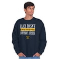 thumbnail image 1 of US Navy Peace Doesn’t Preserve Itself Unisex Plus Size Sweatshirt Brisco Brands 4X, 1 of 5