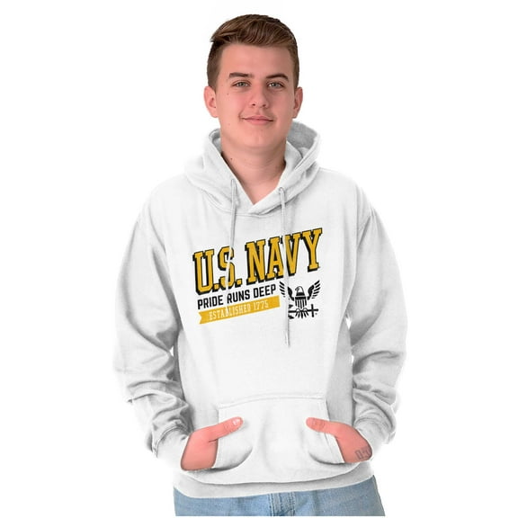 US Navy Pride Runs Deep Est 1775 Hoodie Sweatshirt Women Men Brisco Brands S