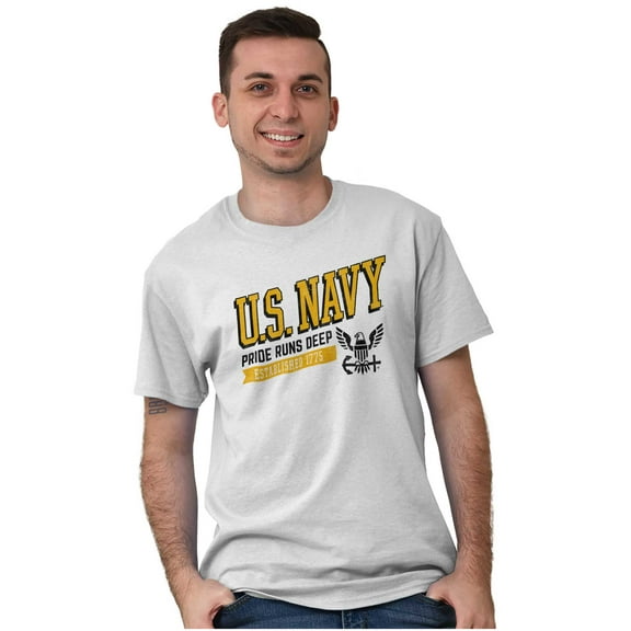 US Navy Pride Runs Deep Est 1775 Men's Graphic T Shirt Tees Brisco Brands S