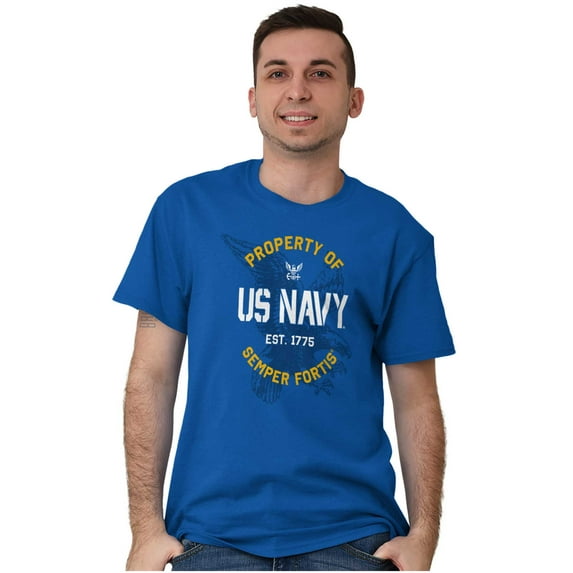 US Navy Property of Semper Fortis Unisex Plus Size Graphic Tee Brisco Brands 5X